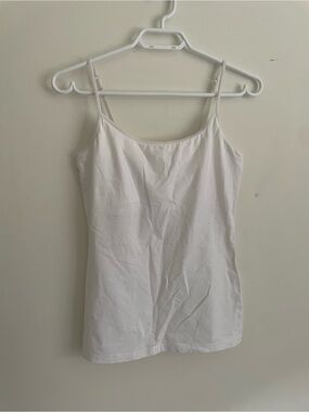 Classic White Spaghetti Strap Tank Top - Women